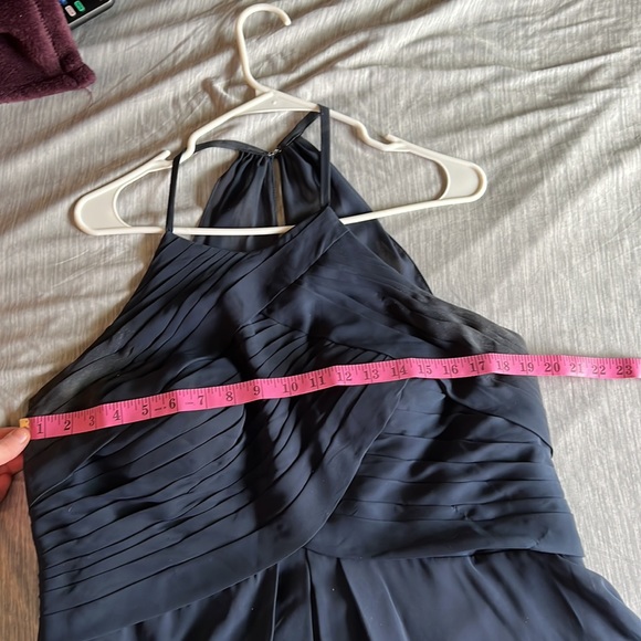 Navy blue floor length bridesmaids dress - Picture 4 of 8